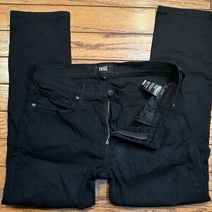 PAIGE Men's Lennox Jet Black Skinny Jeans 32